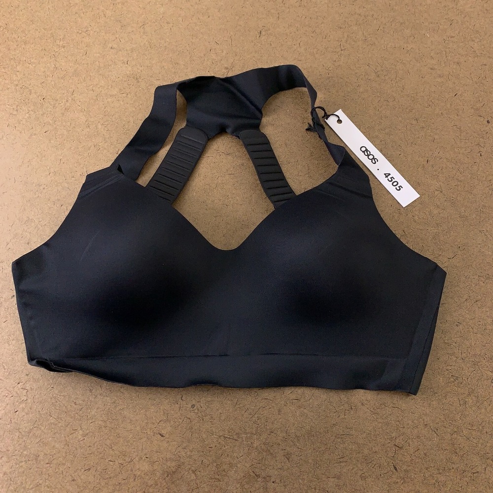 ASOS 4505 Women's Size 34B Black Racerback Medium Impact Sports Bra NWT